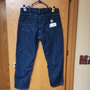Carhartt lined Men's Blue Jeans 40x32 number 3481